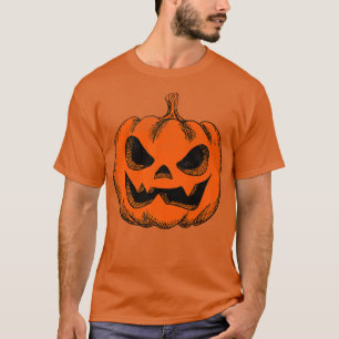 Halloween Scary Pumpkin Face Spooky Jack O Lantern T-Shirt