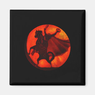 Halloween scary pumpkin headless horseman JackOLan Magnet