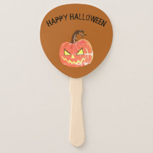 Halloween Scary Pumpkin Paddle Hand Fan