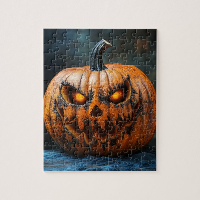 Halloween Scary Pumpkin Puzzle (Vertical)