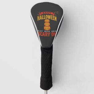 Halloween Scary Pumpkin Retro Design Golf Head Cover