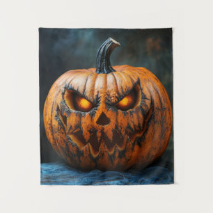 Halloween Scary Pumpkin Tapestry