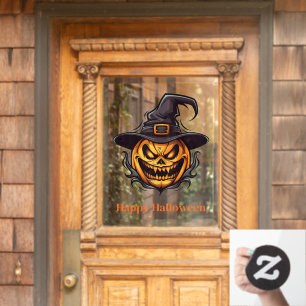 Halloween Scary Pumpkin Window Cling