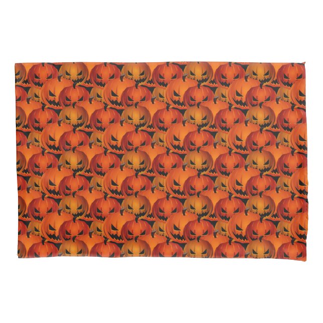 Halloween Scary Pumpkins Pillowcase (Front)