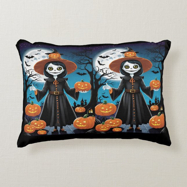 Halloween Scary scarecrow  Decorative Cushion (Front)