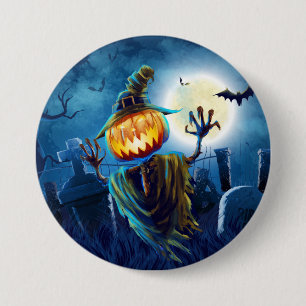 Halloween Scary Scene (5) Pumpkin All Options 7.5 Cm Round Badge
