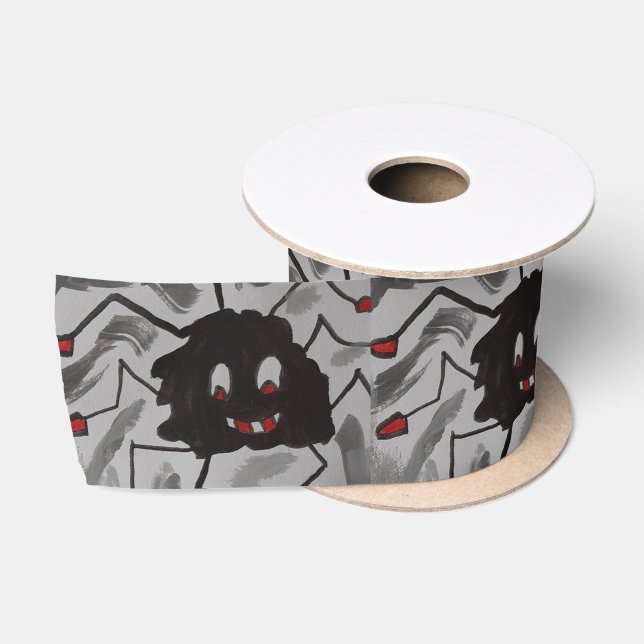 Halloween Scary Spider Satin Ribbon (Spool)