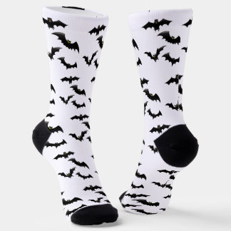 Halloween Scary Spooky Flying Bats Pattern Socks