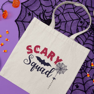 Halloween Scary Squad Personalised Name Tote Bag