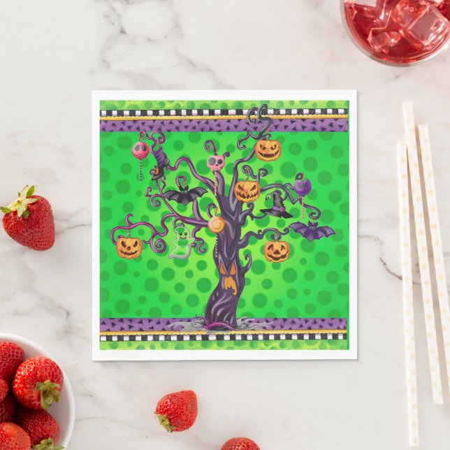 Halloween Scary Tree Napkin (Insitu)