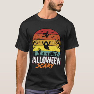 Halloween Scary Vintage Sunset Horror T-Shirt
