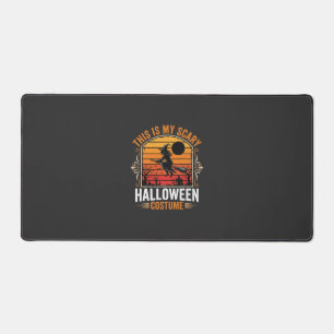 Halloween Scary Vintage Witch Costume Design Desk Mat