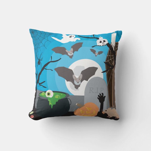 Halloween Scene Cushion (Front)