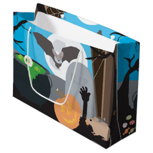 Halloween Scene Large Gift Bag