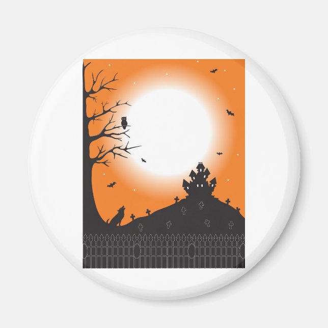 Halloween Scene Magnet (Front)