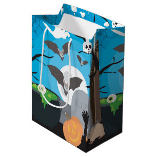 Halloween Scene Medium Gift Bag
