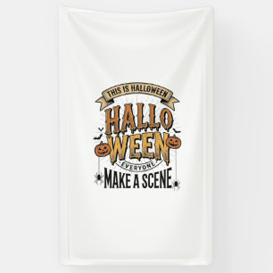 Halloween Scene Shirt Vintage Engraving Pumpkin De Banner