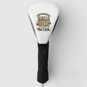 Halloween Scene Shirt Vintage Engraving Pumpkin De Golf Head Cover