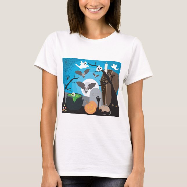 Halloween Scene T-Shirt (Front)