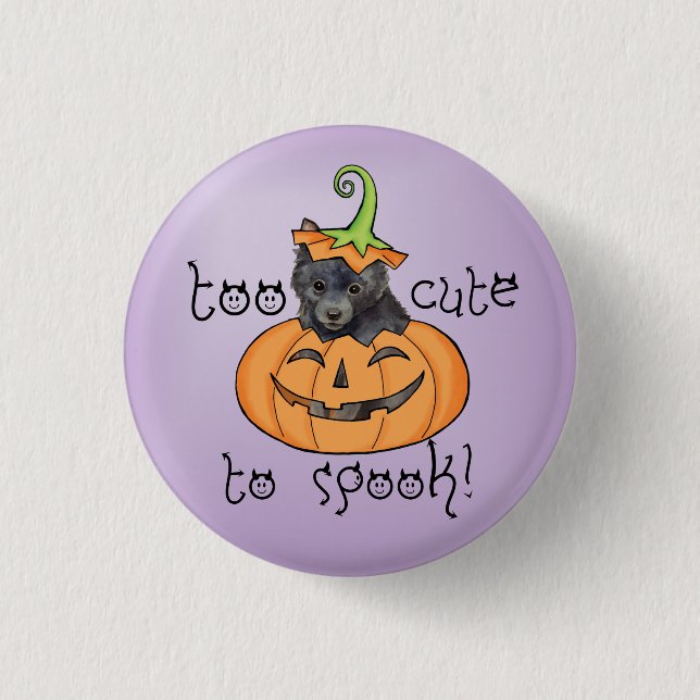 Halloween Schipperke Button (Front)
