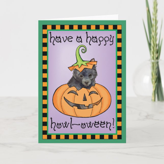 Halloween Schipperke Card (Front)