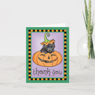 Halloween Schipperke Thank You Card