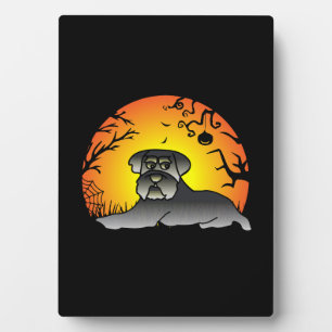 Halloween Schnauzer Dog Lover T-shirt Plaque