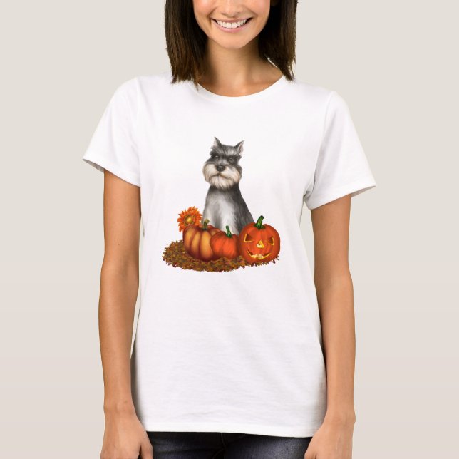 Halloween Schnauzer T-shirt (Front)