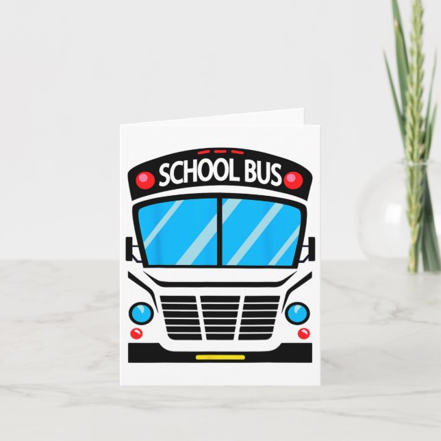 Halloween School Bus Costume For Adults And Childr Card (Front)