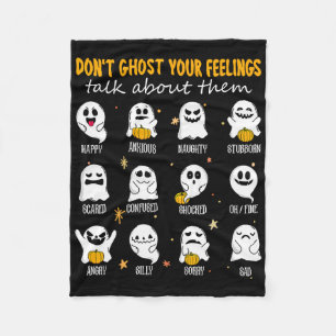 Halloween School Counsellor Don't Ghost Your Feeli Fleece Blanket