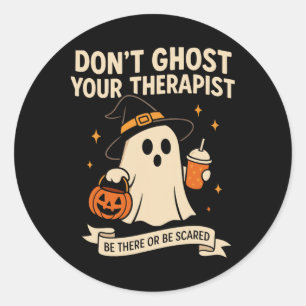Halloween School Psychologist Shirt Dont Ghost You Classic Round Sticker