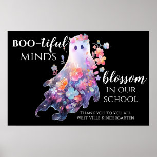 Halloween School Staff Thank You Horizontal Poster