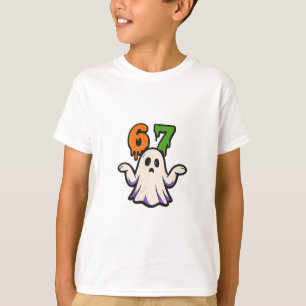 Halloween Scp 67 Cute Ghost Meme Six Seven Costume T-Shirt