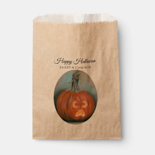 Halloween Screaming Jack O Lantern Pumpkin Pastel Favour Bags