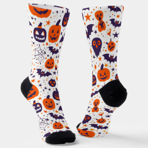 Halloween seamless pattern socks