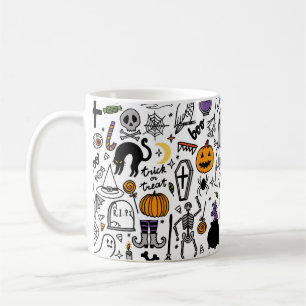 Halloween seamless pattern. Vintage background Coffee Mug