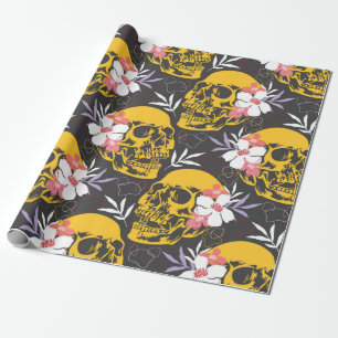 Halloween seamless pattern with colorful and scary wrapping paper