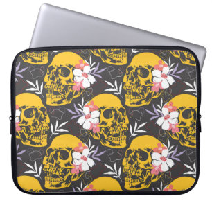 Halloween seamless pattern with colourful and scar laptop sleeve