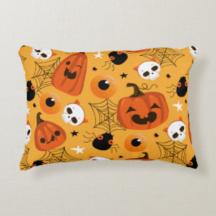 Halloween seamless pattern with cute pumpkins, sku decorative cushion