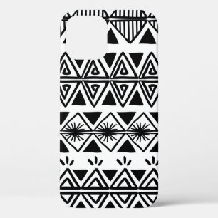 Halloween seamless pattern with flowers,pumpkins a iPhone 12 case