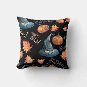 Halloween seamless pattern with halloween pumpkin, cushion