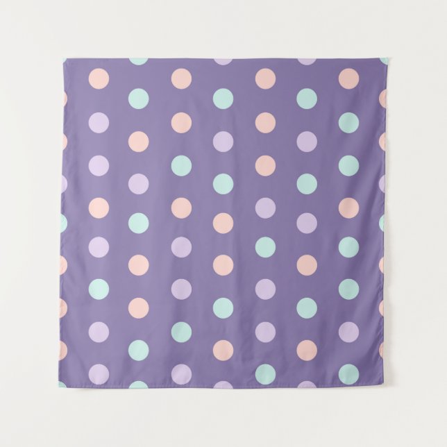Halloween seamless pattern with polka dots isolate tapestry (Front)