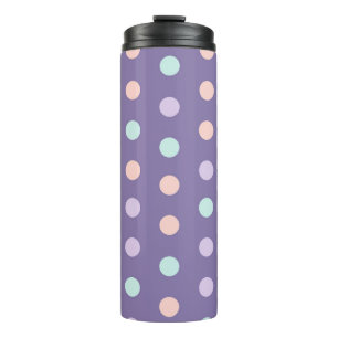 Halloween seamless pattern with polka dots isolate thermal tumbler