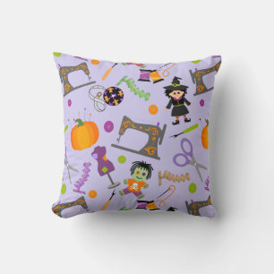Halloween Seamstress Sewing Notions Cushion