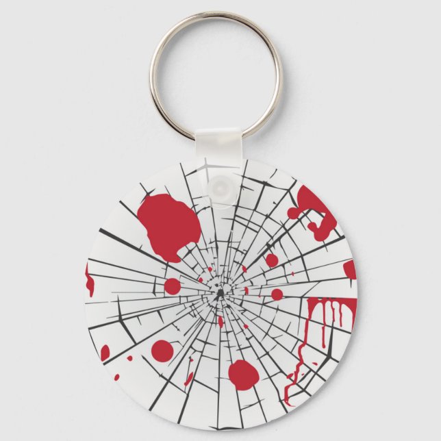 halloween shattered glass key ring (Front)