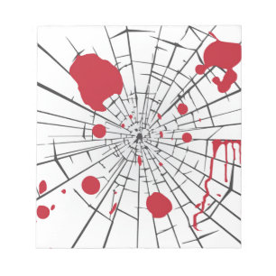 halloween shattered glass notepad