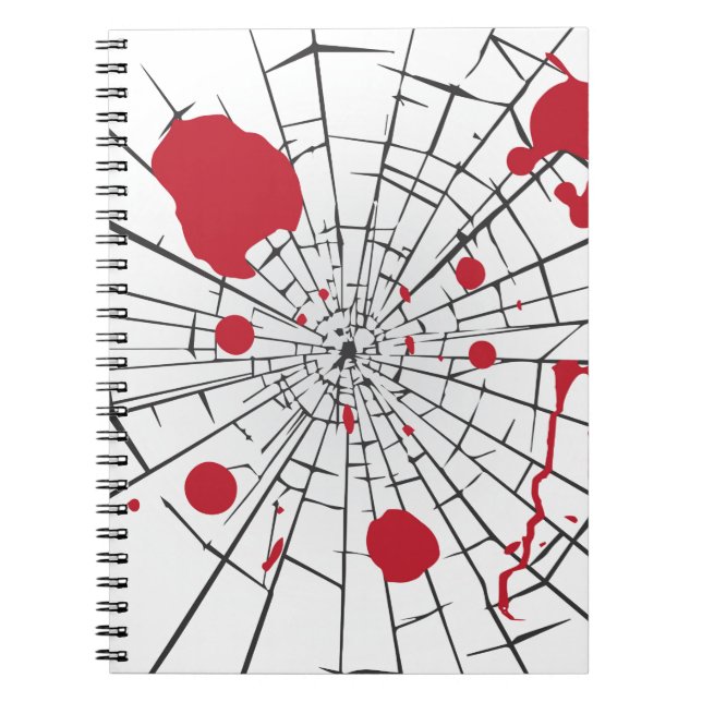 halloween shattered glass spiral notebook (Front)