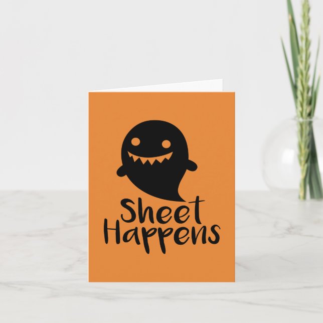 Halloween Sheet Happens Card (Front)