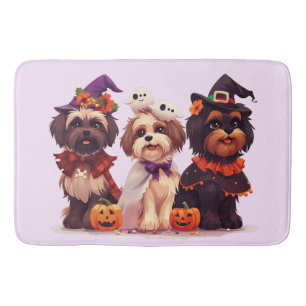 Halloween Shih Tzu Dogs Bath Mat
