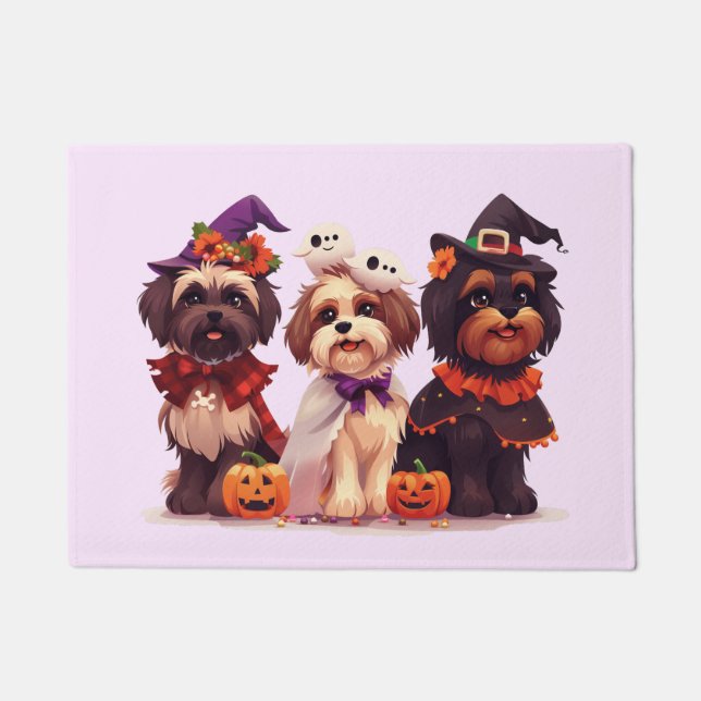 Halloween Shih Tzu Dogs Doormat (Front)